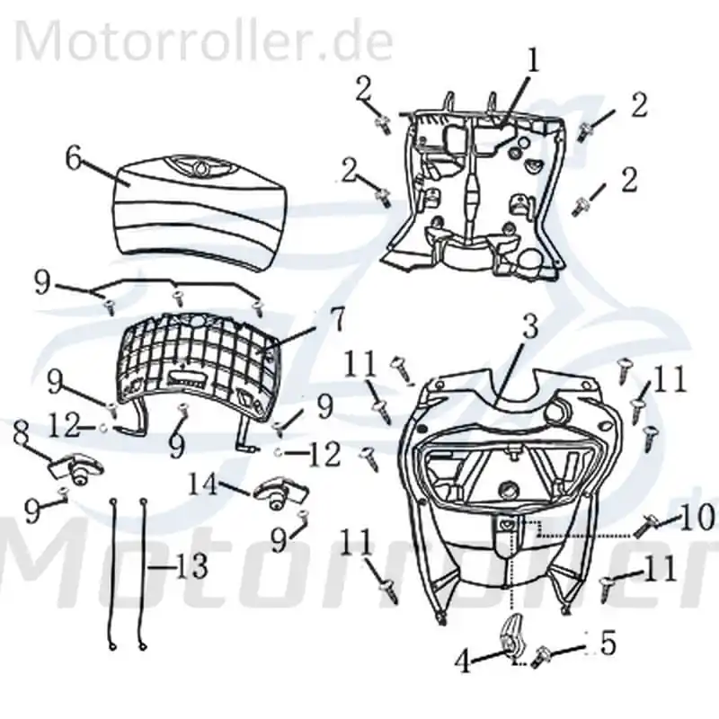 Kreidler Martinique 125 DD Handschuhfachdeckel 702567 Abdeckung Deckel Cover Blende vorne Scooter Ersatzteil Service Preis Gesenkt