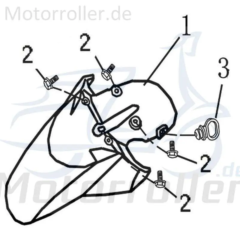 Kreidler Martinique 125 Kotflügel 125ccm 4Takt 1020605 Spritzschutz Schutzblech Schutz-Blech Radabdeckung Innenkotflügel Radlauf Nur Heute