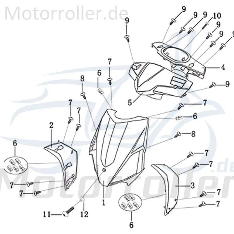 Dekorset komplett GALACTICA 125 Frontverkleidung 702861 Direktkauf