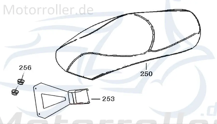 Rex Bergamo 50 Sitzbank Sattel Fahrersitz 50ccm 4Takt 740517 Sitz-Bank Doppelsitzbank Einzelsitz Einzelsitzbank 50ccm-4Takt Scooter Sale