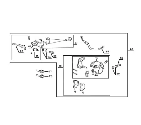 Bremssattel komplett mit Bremsbelägen 740802 Rabatt