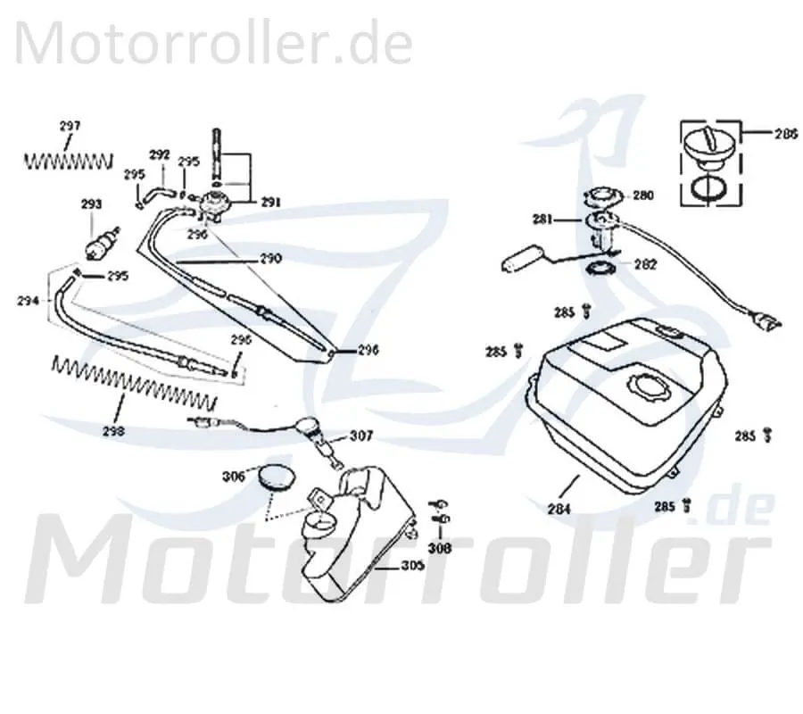 Benzintank Kreidler Florett 2.0 50 City 740889 Kraftstofftank Benzinbehälter Kraftstoffbehälter Florett 2.1 RS 50 Ersatzteil Preisknaller