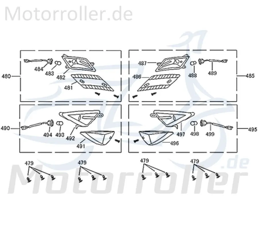 Jetzt Bestellen Blinker vorn links Kreidler Florett 2.0 50 City 740907 Blinklicht Blinkerleuchte 50ccm-2Takt Scooter Florett 2.1 RS 50