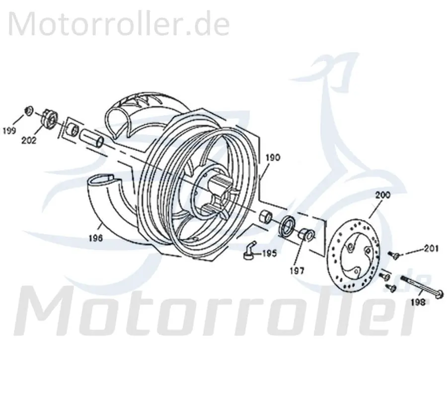 Heißes Angebot Achse Vorderrad Kreidler 740932 Bolzen Schraube Rad vorne Kreidler Florett 2.0 City 50 Scooter