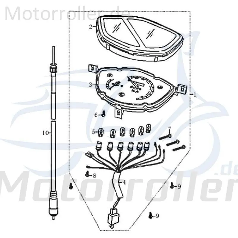 Kreidler RMC-G 50 Tachometer Roller 50ccm 2Takt FIG.C5-1 Geschwindigkeitsmesser Geschwindigkeitsanzeige Speedometer kmh-Anzeige Scooter Direkt Vom Hersteller