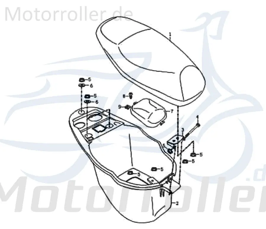 Rex RS125 QM125T 10H Unterlegscheibe 50ccm 4Takt FIG23-6 Distanzhalter U-Scheibe Washer Beilagscheibe Ausgleichsscheibe 50ccm-4Takt Markenprodukt