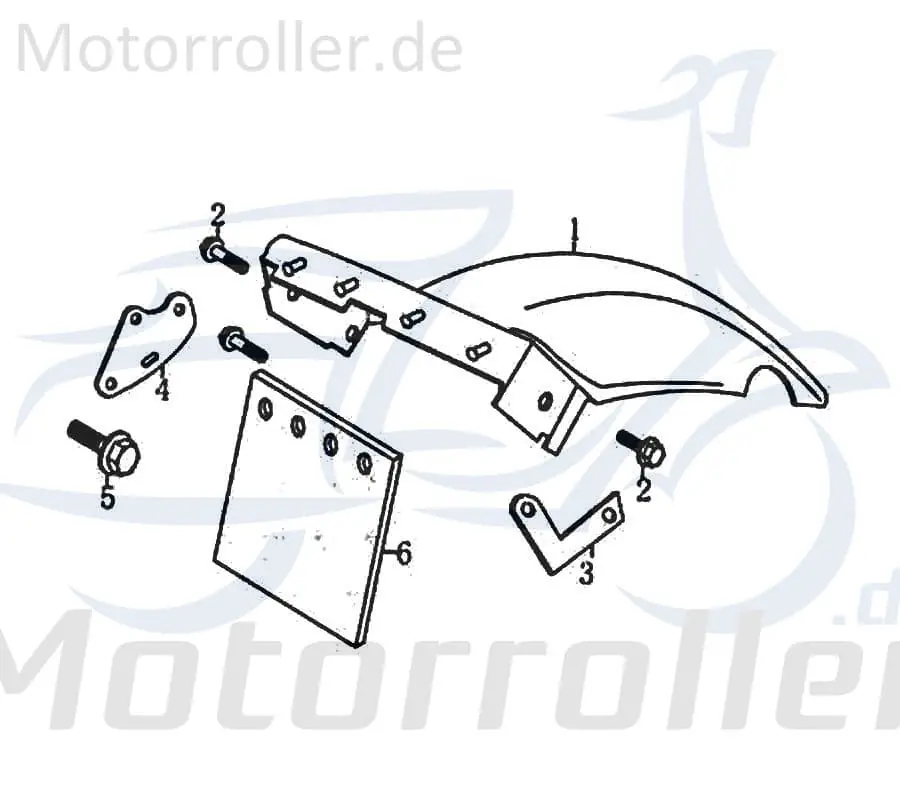 Halter Radabdeckung hinten Motorroller Rex 125 85552 Günstig