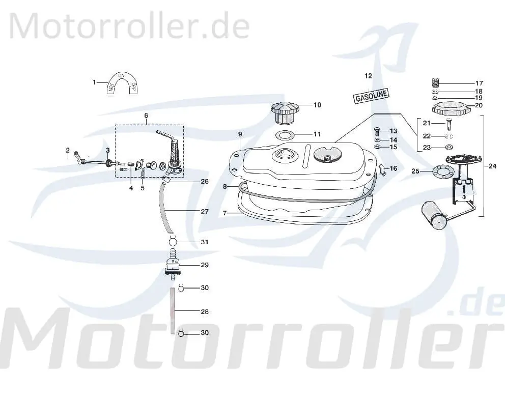 Finale Aktion Unterlegscheibe Benzintank Motorroller SF504-1086