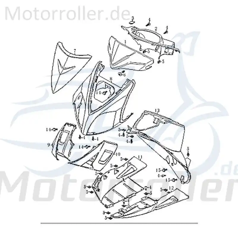 Abverkauf Jonway RMC-G 50 Dekor Aufkleber Sticker 50ccm 2Takt 83656 Deko-Sticker Deko-Aufkleber Scooter Kreidler Ersatzteil Service Inpektion