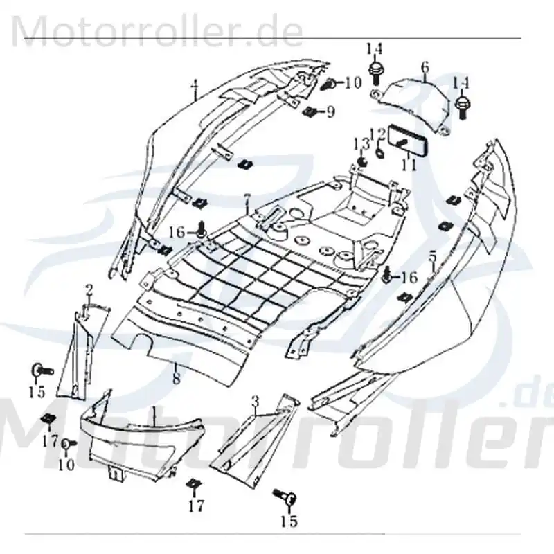 Jonway RMC-G 50 Dekor Aufkleber Sticker 50ccm 2Takt 83657 Deko-Sticker Deko-Aufkleber Scooter Kreidler Ersatzteil Service Inpektion Neu