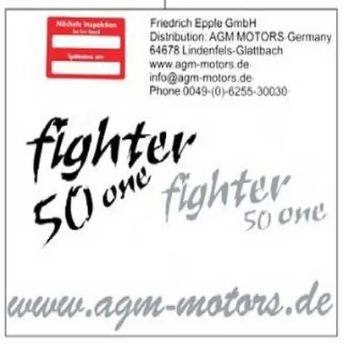 Aktuell Jonway 1E40QMB Aufkleber Sticker Aufklebersatz Motor AGM 50ccm 2Takt YY50QT-28 50cc 2T Minarelli liegend Aufkleberset Dekoset