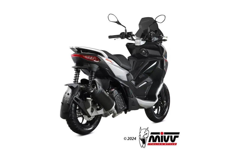 MIVV MOVER Endschalldämpfer Edelstahl Schwarz passend für APRILIA SR 200 GT 22-24 Online Kaufen