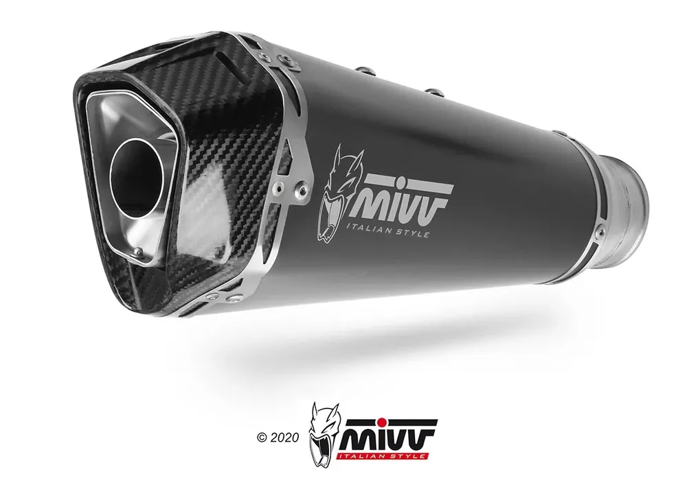 Echt MIVV SPEED EDGE Edelstahl Schwarz passend für YAMAHA TRACER 9 GT
