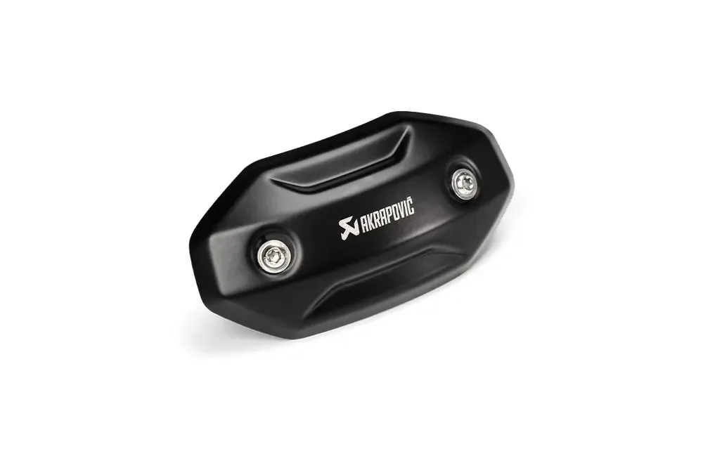 Echt Akrapovic Edelstahl-Hitzeschild schwarz beschichtet passend für Triumph Trident 660 / Tiger 660