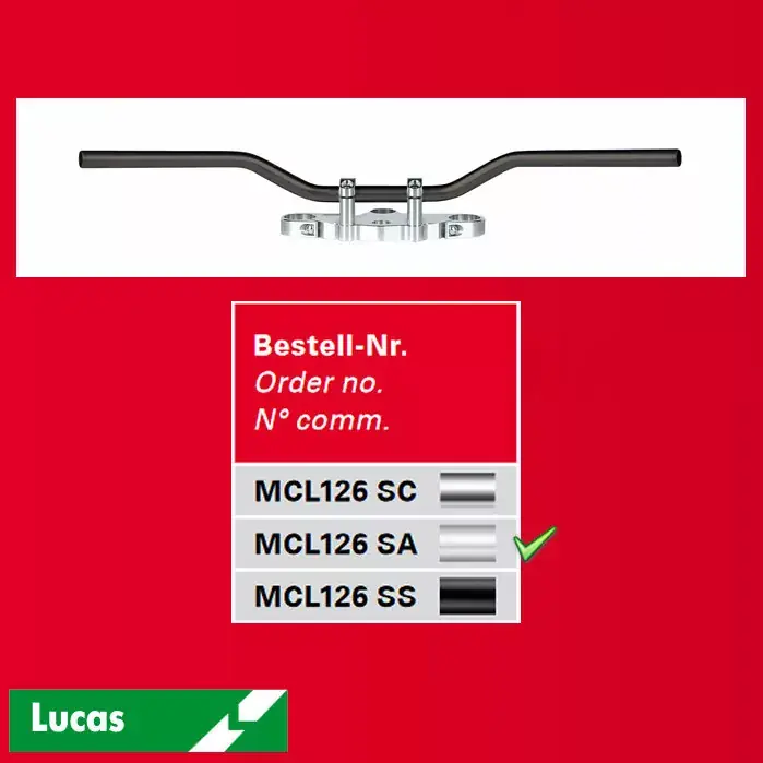 Super-Preis Stahllenker Superbike Comfort Alu-Look 22mm