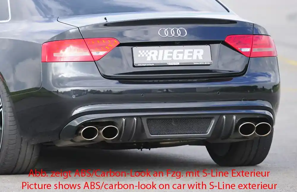Direktkauf Rieger Heckeinsatz passend für Audi A5 (B8/B81) Cabrio 06.07–07.11 (bis Facelift)