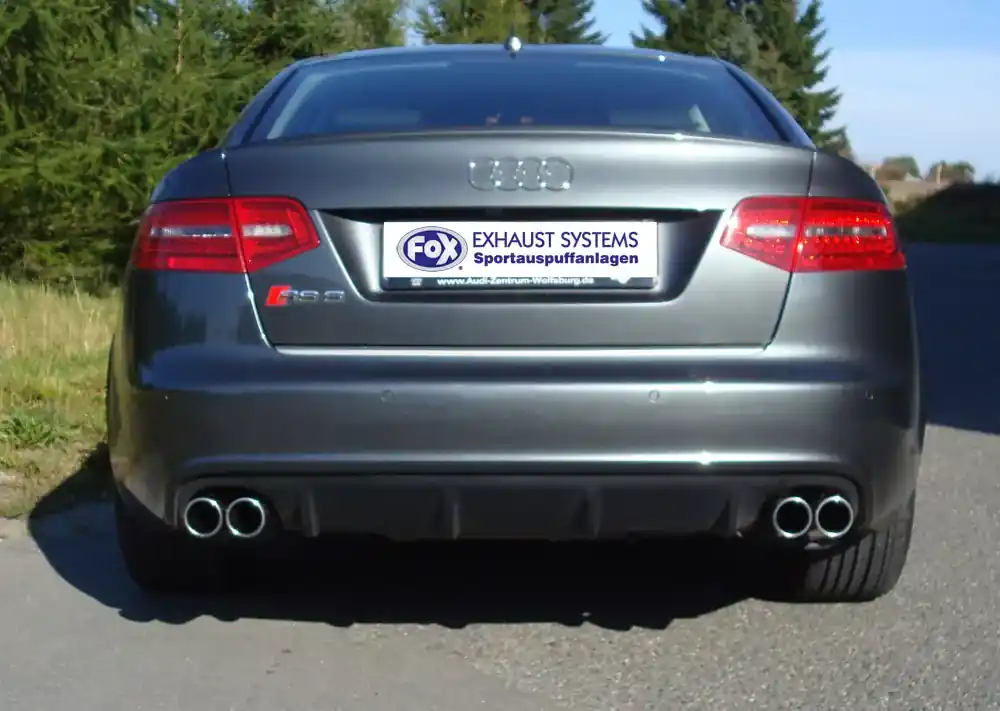 FOX Endschalldämpfer passend für Audi RS6 4F 2x80 Edelstahl Finale Aktion
