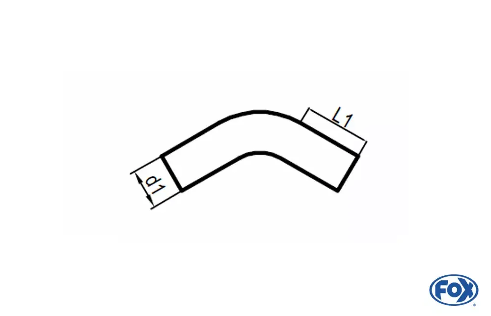 Uni-Rohrbogen 60° ungeweitet Edelstahl Ø40mm - Radius 75mm - Schenkellänge 100mm Preis Gesenkt