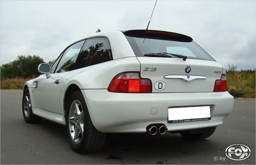 Zertifiziert FOX Endschalldämpfer passend für BMW Z3 / Z3 Coupe 3,0l – 2x80 Typ 17