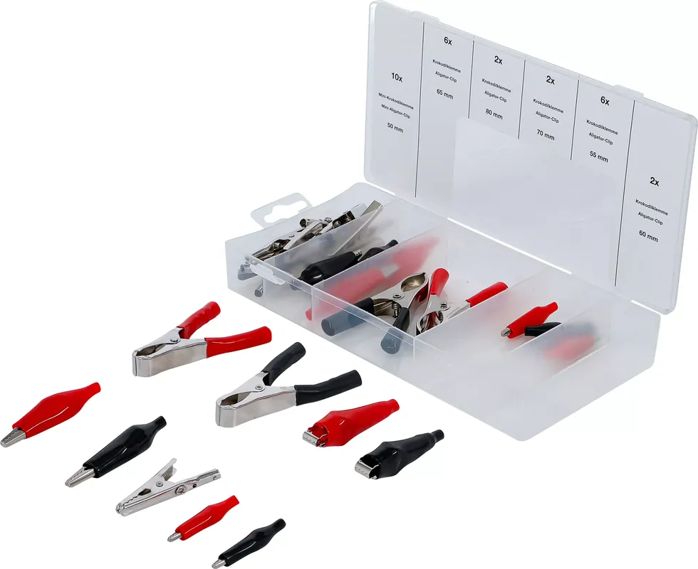 Top-Angebot Krokodilklemmen-Sortiment 28-tlg.