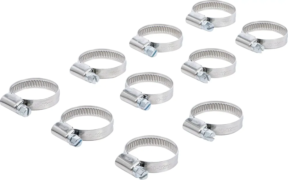Top-Preis Rostfreie Schlauchklemmen 20–32 mm 10-tlg. Set