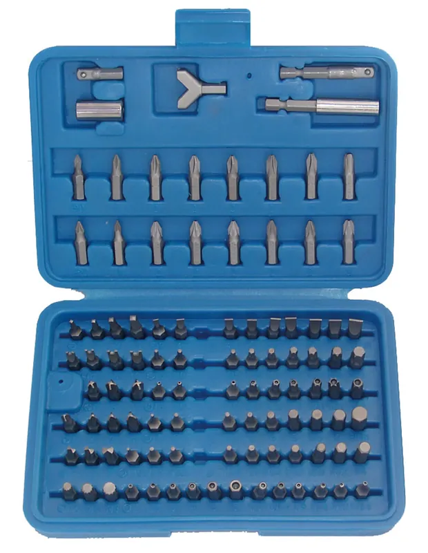 Sicherheits-Bit-Satz 100-tlg. aus Chrom-Vanadium-Stahl Sonderaktion