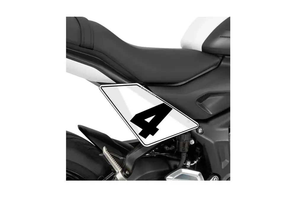 Solange Der Vorrat Reicht Barracuda Nummerntafel passend für Triumph Trident 660 ab 2021