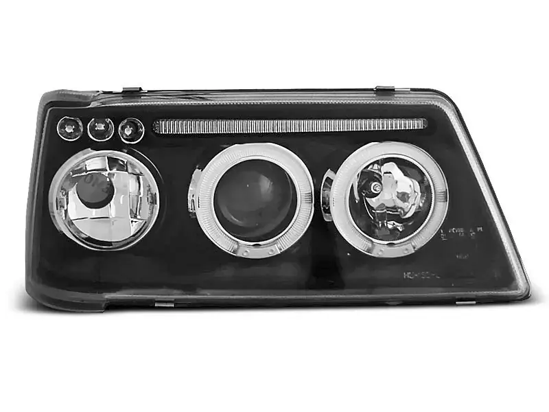 Expressversand Scheinwerfer passend für Peugeot 205 09.83-10.96 Angel Eyes Black