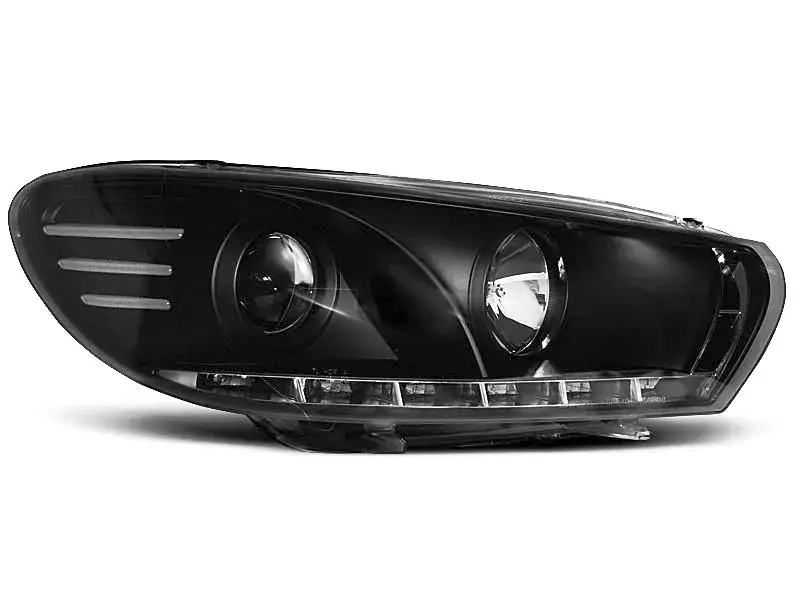 Scheinwerfer Tageslicht schwarz passend für VW Scirocco 08-04.14 Echt