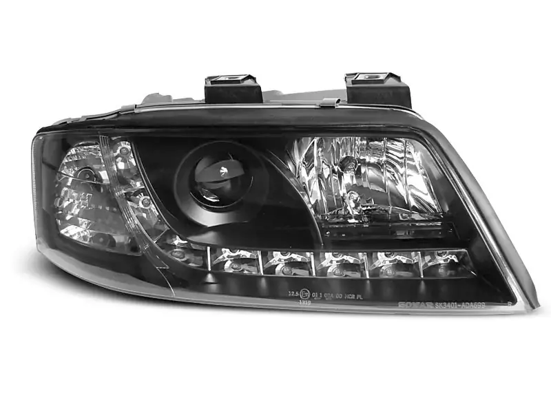 Scheinwerfer Tageslicht schwarz passend für Audi A6 C5 05.97-05.01 Direkt Vom Hersteller
