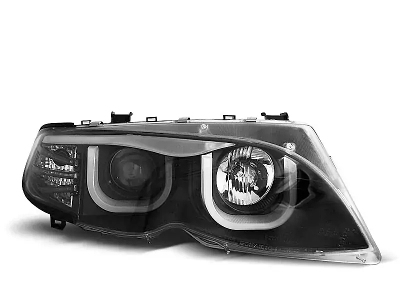 Scheinwerfer Angel Eyes 3D schwarz passend für BMW E46 09/01–03/05 Sonderangebot
