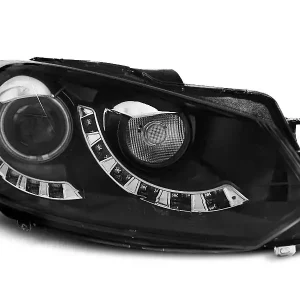 Abverkauf Scheinwerfer Single True DRL schwarz passend für VW Golf 6 10.08-12