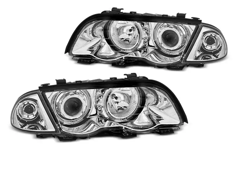 Scheinwerfer Angel Eyes LED chrom passend für BMW E46 05.98–08.01 Neue Ware