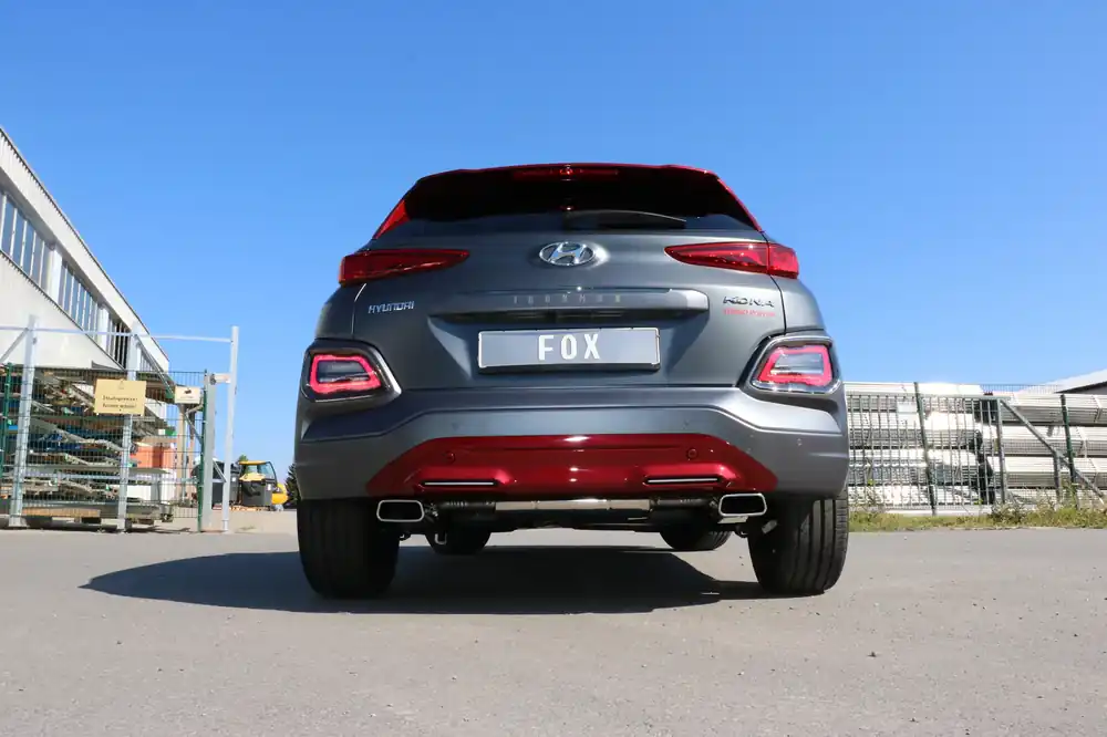 FOX Endschalldämpfer passend für Hyundai Kona 2WD Ironman – Ausgang rechts/links 145x65 Typ 59 Mega-Angebot