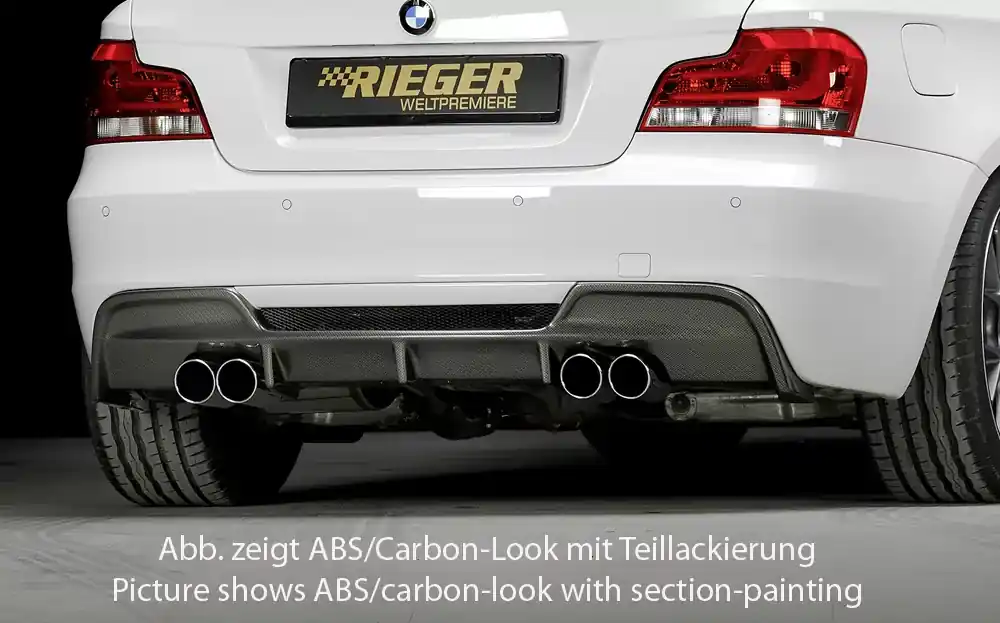 Rieger Heckeinsatz passend für BMW 1er E82, E88 Coupé ab 10/2007 Schnäppchen