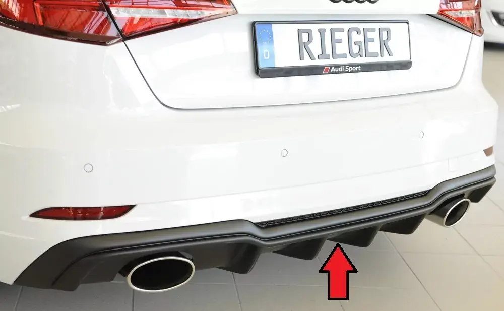 Rieger Heckeinsatz passend für Audi A3 (8V) 3-tür. (Schrägheck 8V1) ab 09/2016 Facelift Nur Für Kurze Zeit