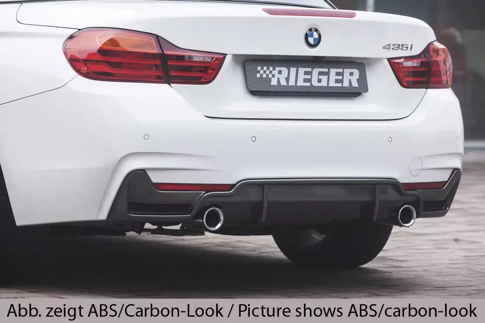 Rieger Heckeinsatz passend für BMW 4er F33 Cabrio (435i/440i, M-Paket) ab 07/2015 Top-Angebot