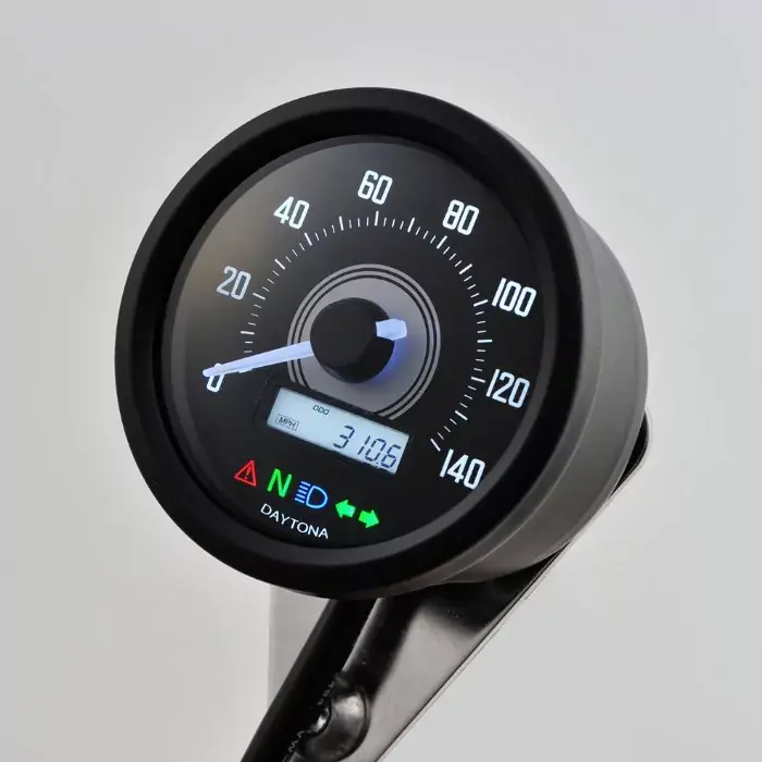 Daytona Digitaltacho New Velona 60 Typ A bis 140 km/h, schwarz, LED weiß Preis Gesenkt