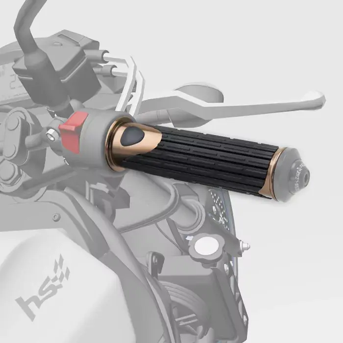 Alu/Gummi-Griffe D-Version kupfer 22 mm Länge 125 mm Ende offen Preiswert
