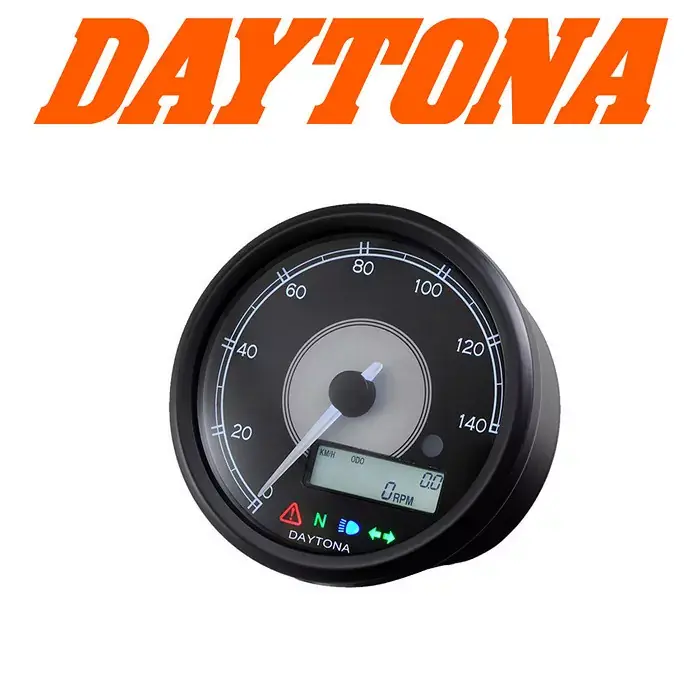 Knallerangebot Daytona Velona80 Tachometer & DZM bis 140 km/h Ø 80mm mit Uhr und Voltanzeige