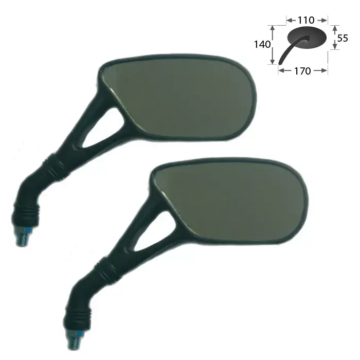 Sichere Zahlung Mini-Spiegel AERO schwarz M8 Rechts+Links passend für viele Scooter Modelle