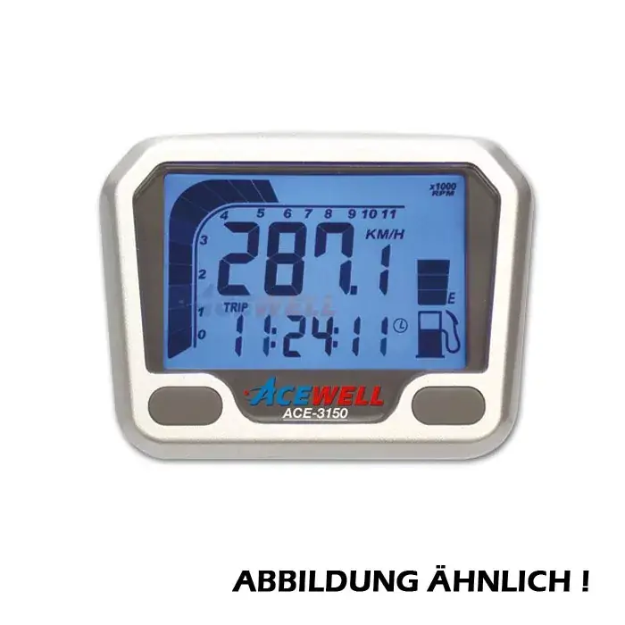Preisreduziert Acewell ACE-3150 Digitalinstrument mit Drehzahlmesser, Tankanzeige und Uhr