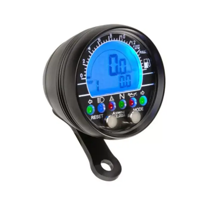 Acewell Digitalinstrument alu-schwarz mit Drehzahlmesser und Uhr Super-Preis