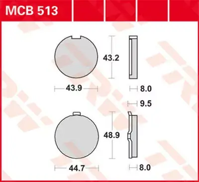 TRW Scheibenbremsbeläge MCB513 passend für Suzuki und Hyosung Wochenendangebot