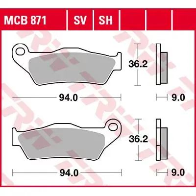 TRW Scheibenbremsbeläge MCB871SH passend für Harley Davidson Direktkauf