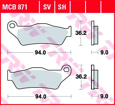 Angebot TRW Scheibenbremsbeläge MCB871SV passend für Harley Davidson XG 500 / 750