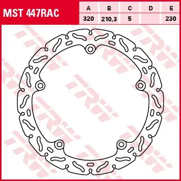 Neu Im Sortiment TRW Bremsscheibe starr MST447RAC passend für Honda NC & CTX
