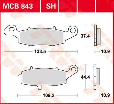 Scheibenbremsbeläge MCB843 passend für Suzuki & Kawasaki Top-Angebot