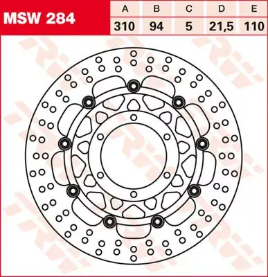 TRW Bremsscheibe schwimmend MSW284 passend für Honda ST1300 Wochenendangebot