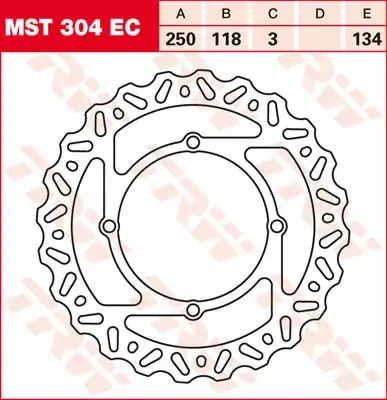 Preisknaller TRW Bremsscheibe starr MST304EC passend für Suzuki RM-Z / RM-X